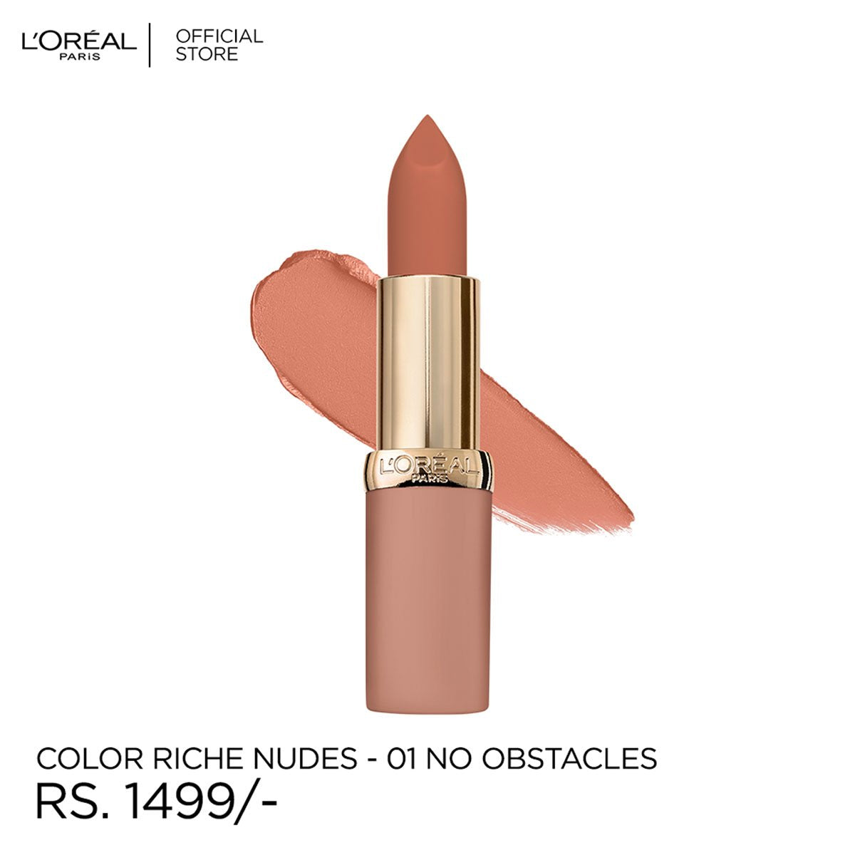LOreal Paris - Color Riche Free The Nudes Lipstick - 01 No Obstacle — image 1 — Meeshop Pakistan