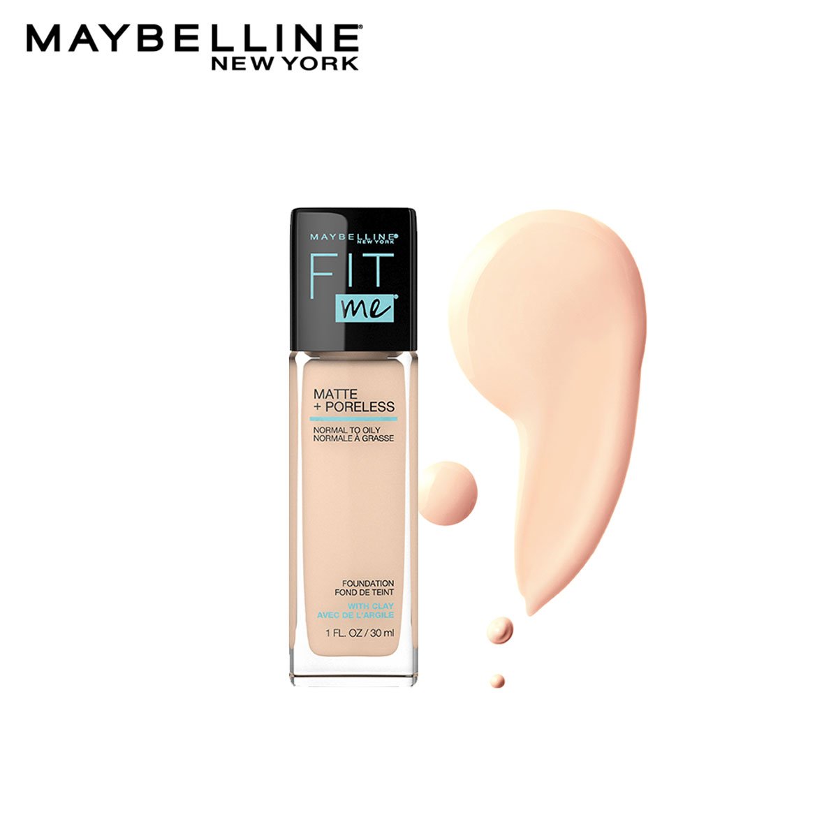 Maybelline - Fit Me Liquid Foundation Matte & Poreless Foundation - 115 Ivory — image 1 — Meeshop Pakistan