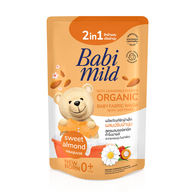 Babi Mild - Natural 2 In 1 Sweet Almond Fabric Wash Refil - 570ml