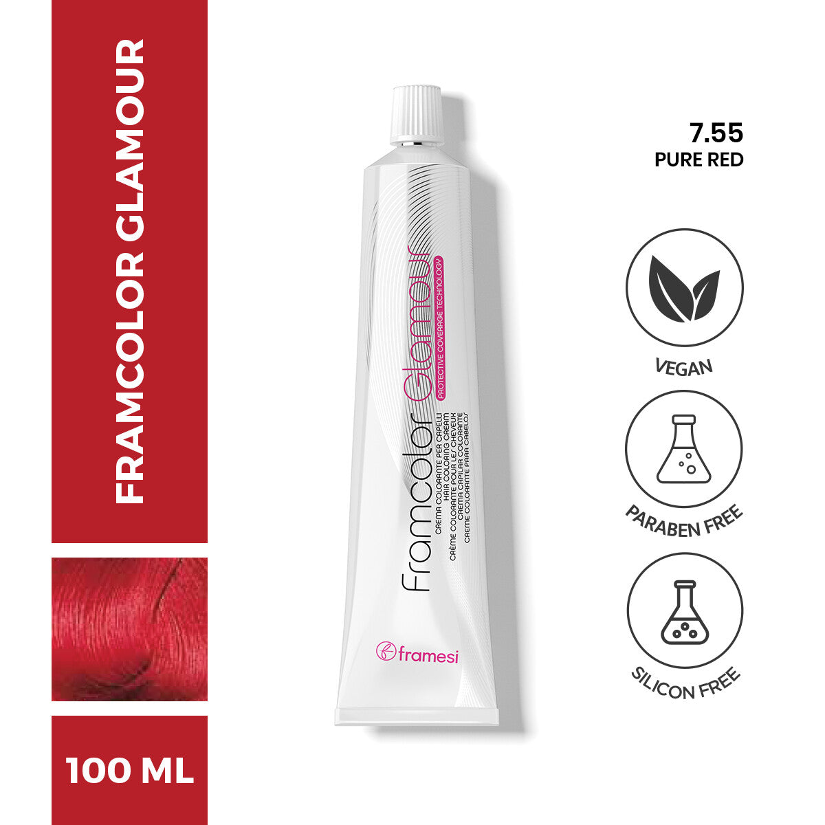 Framesi - FramColor Glamour - 7.55 Pure Red — image 1 — Meeshop Pakistan