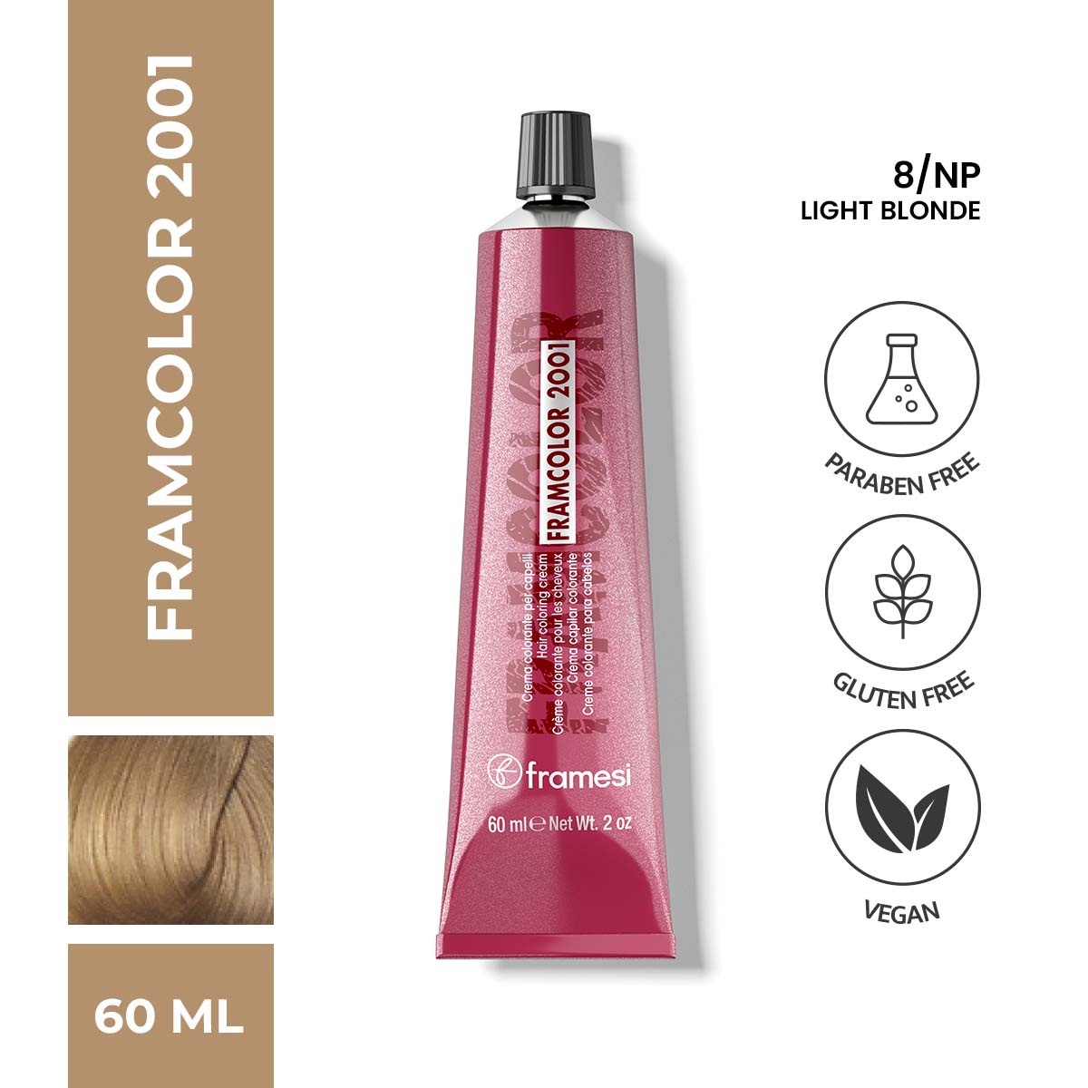 Framesi - FramColor 2001 - 8/NP Light Blonde — image 1 — Meeshop Pakistan