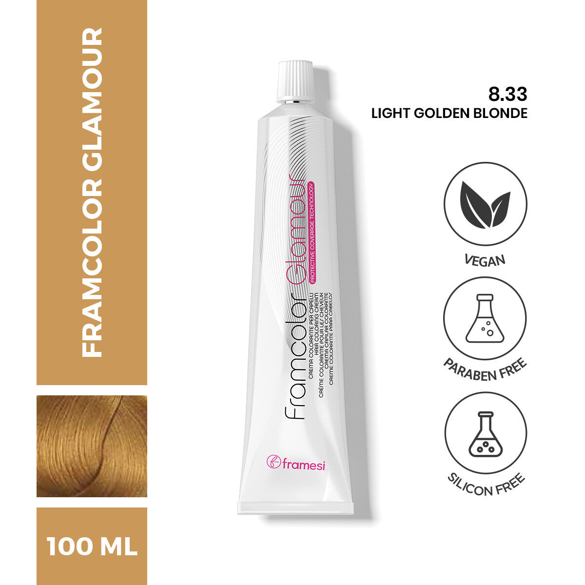 Framesi - FramColor Glamour - 8.33 Light Golden Blonde — image 1 — Meeshop Pakistan