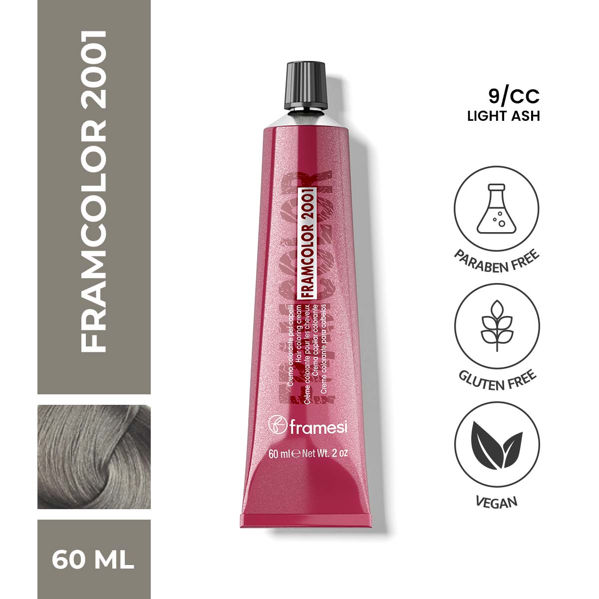 Framesi - FramColor 2001 - 9/CC Light Ash — image 1 — Meeshop Pakistan