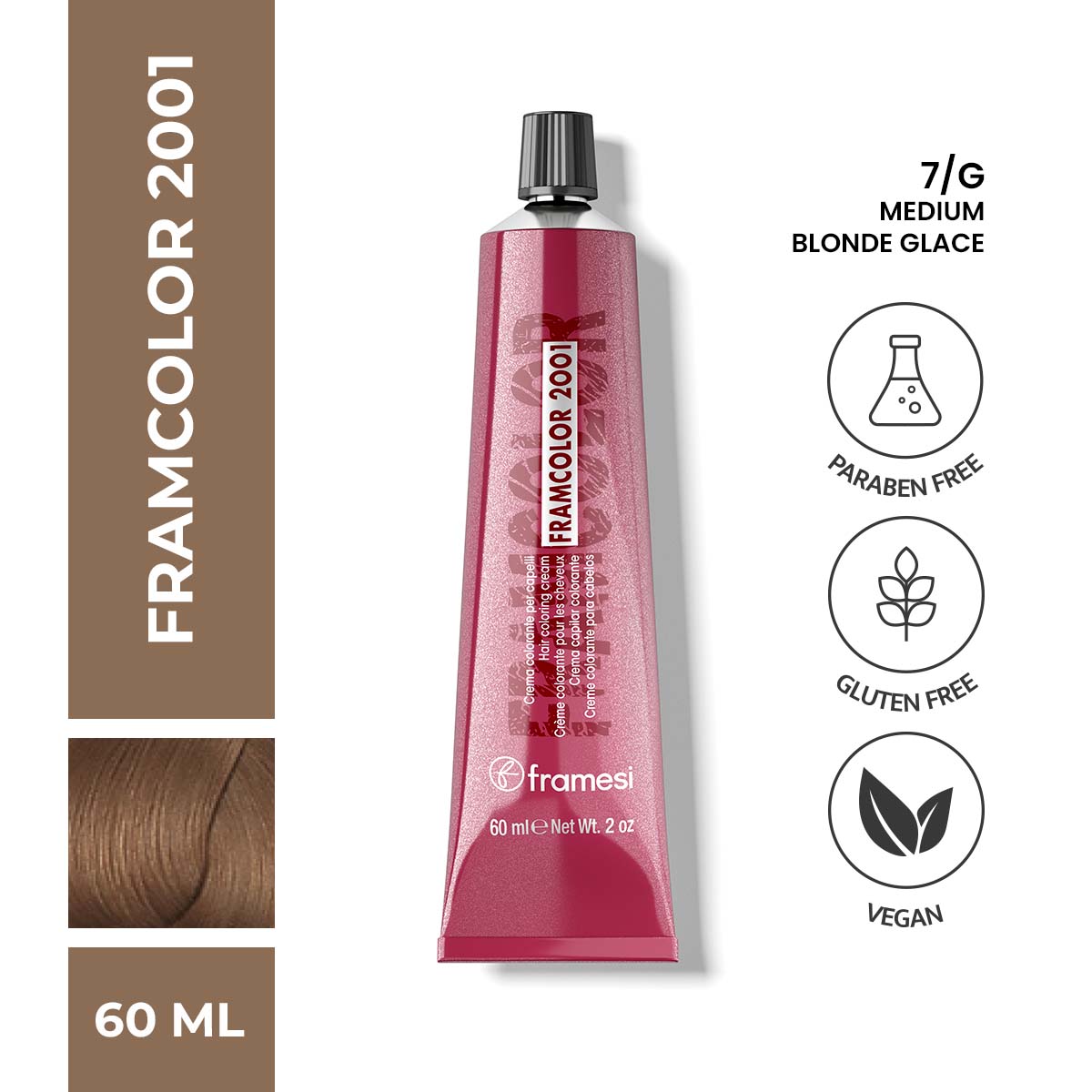 Framesi - FramColor 2001 - 7/G  Medium Blonde Glace — image 1 — Meeshop Pakistan