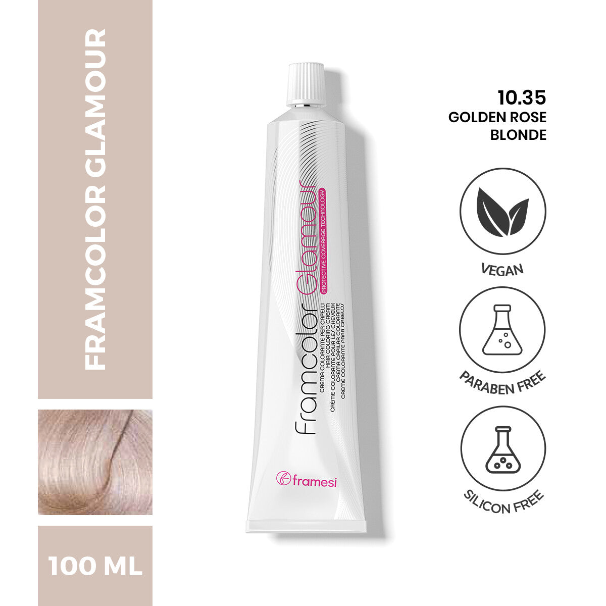 Framesi - FramColor Glamour - 10.35 Golden Rose Blonde — image 1 — Meeshop Pakistan
