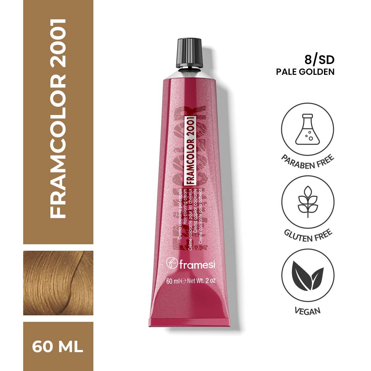 Framesi - FramColor 2001 - 8/SD Pale Golden — image 1 — Meeshop Pakistan