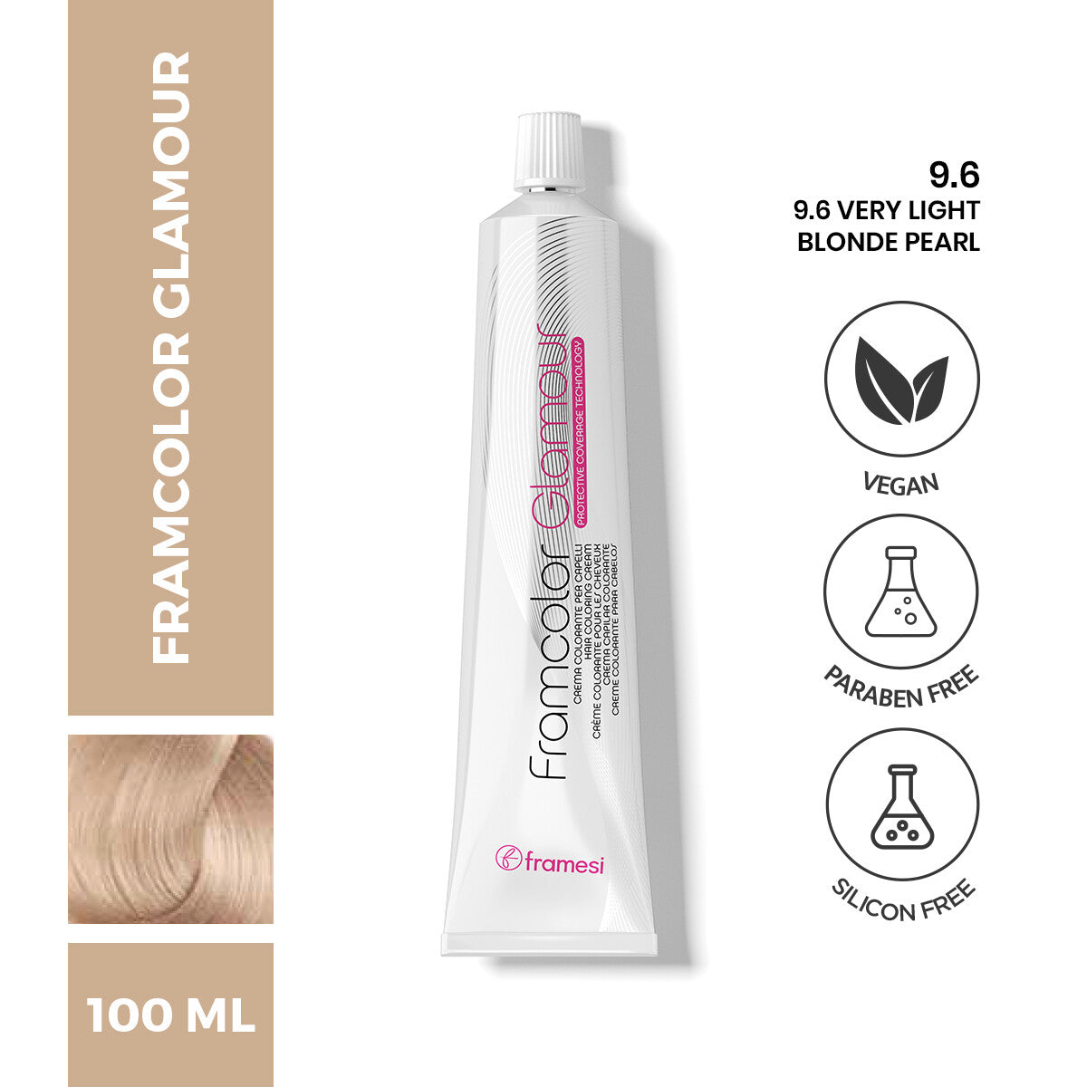 Framesi - FramColor Glamour - 9.6 Very Light Blonde Pearl — image 1 — Meeshop Pakistan