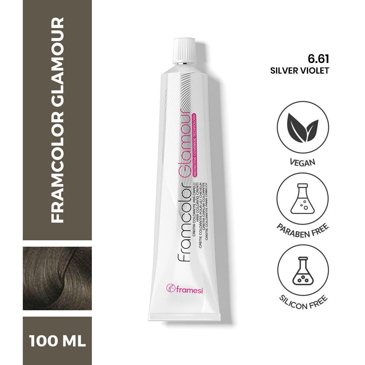 Framesi - FramColor Glamour - 6.61 Silver Violet — image 1 — Meeshop Pakistan