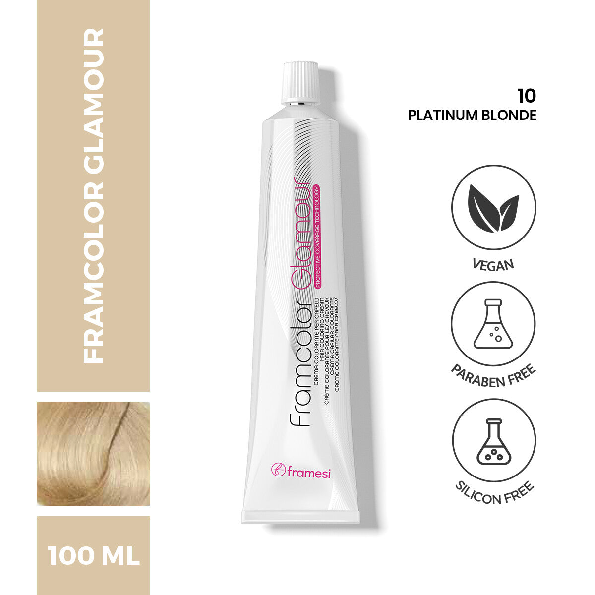 Framesi - FramColor Glamour - 10 Platinum Blonde — image 1 — Meeshop Pakistan
