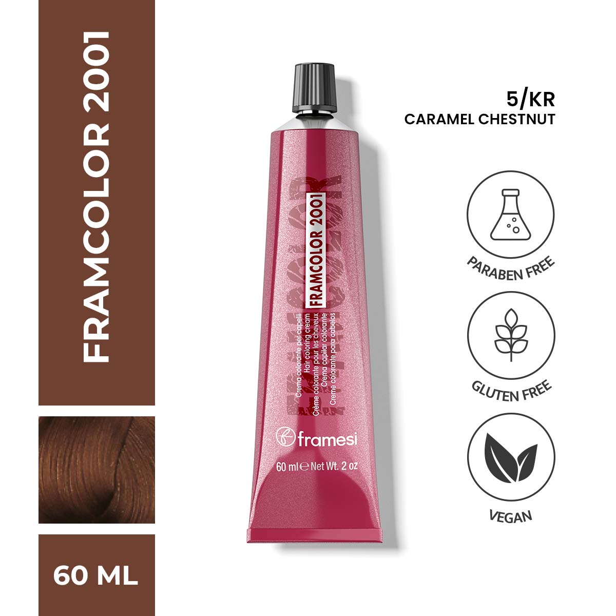 Framesi - FramColor 2001 - 5/KR Caramel Chestnut — image 1 — Meeshop Pakistan