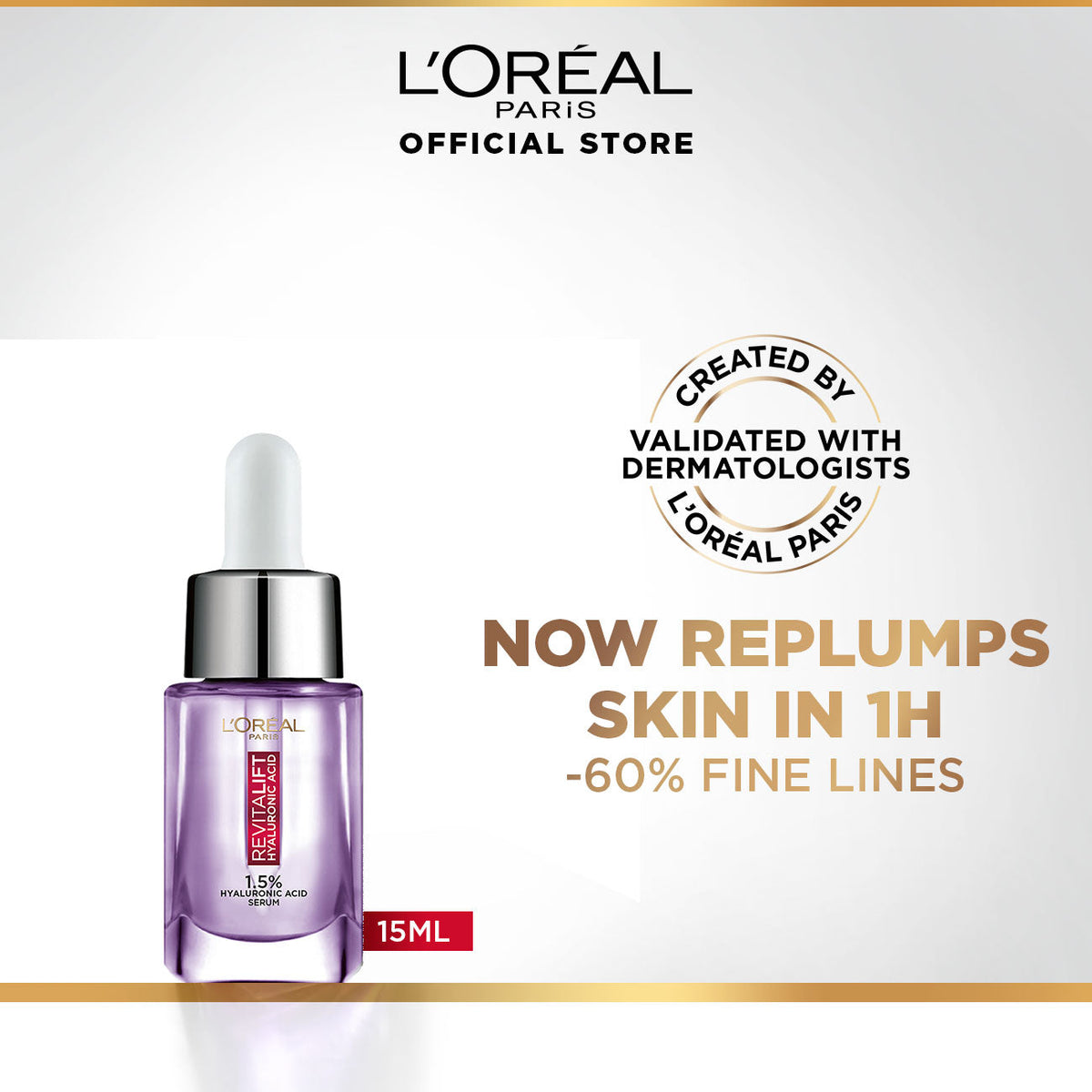 LOreal Paris - Revitalift 1.5% Hyaluronic Acid Face Serum 15 ML — image 1 — Meeshop Pakistan