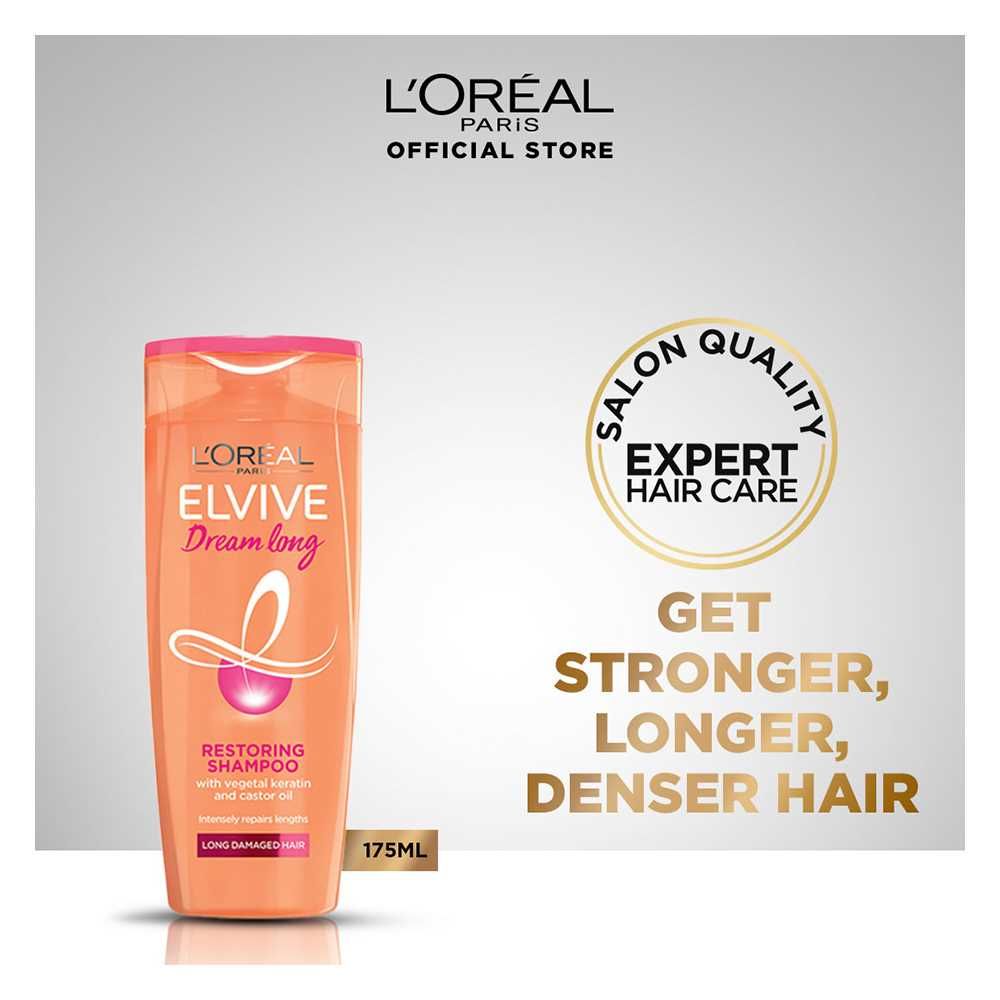 LOreal Paris - Dream Long Restoring Shampoo For Long Hair - 175ml — image 1 — Meeshop Pakistan