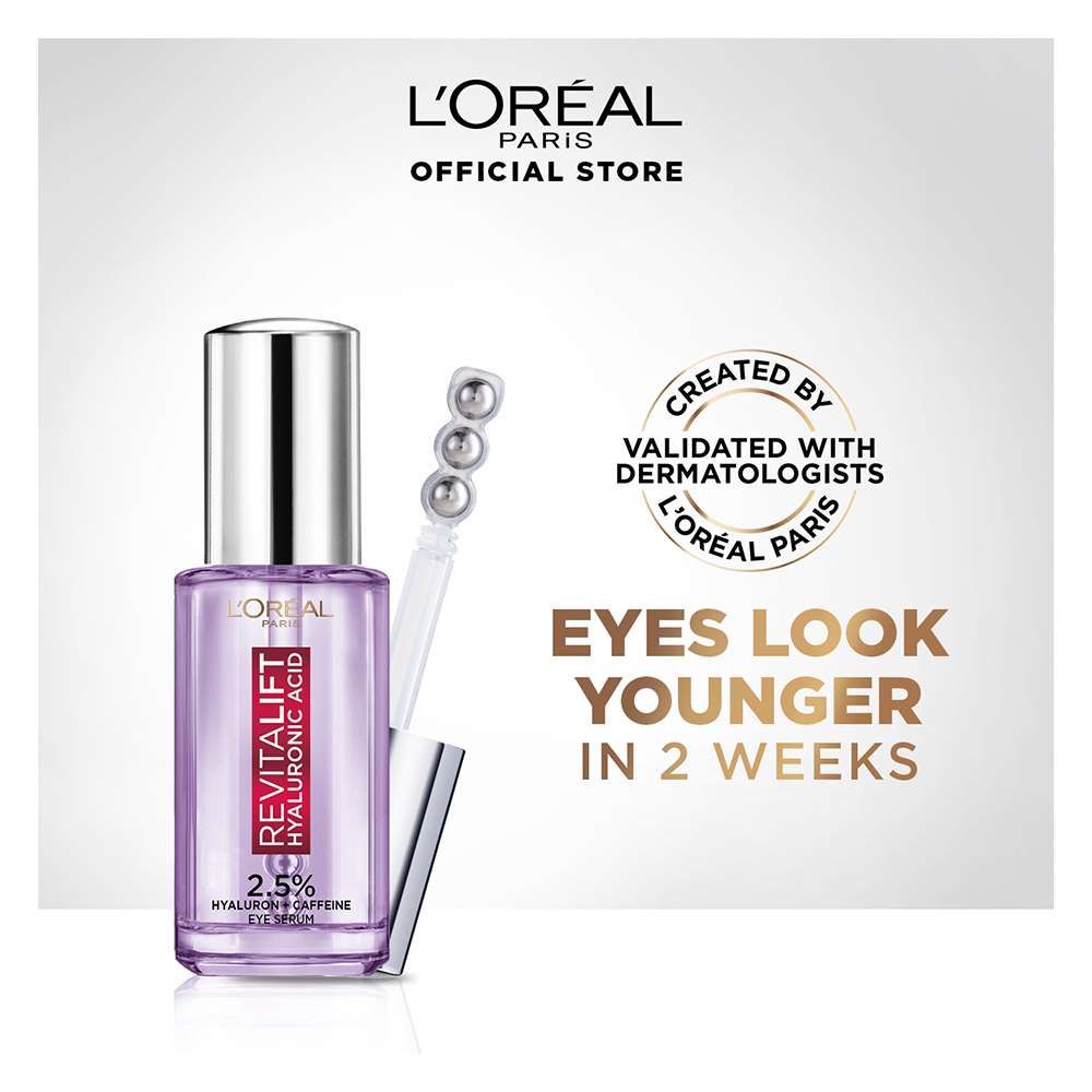 LOreal Paris - Revitalift 1.5% Hyaluronic Acid + 1% Caffeine Eye Serum - 20ml — image 1 — Meeshop Pakistan