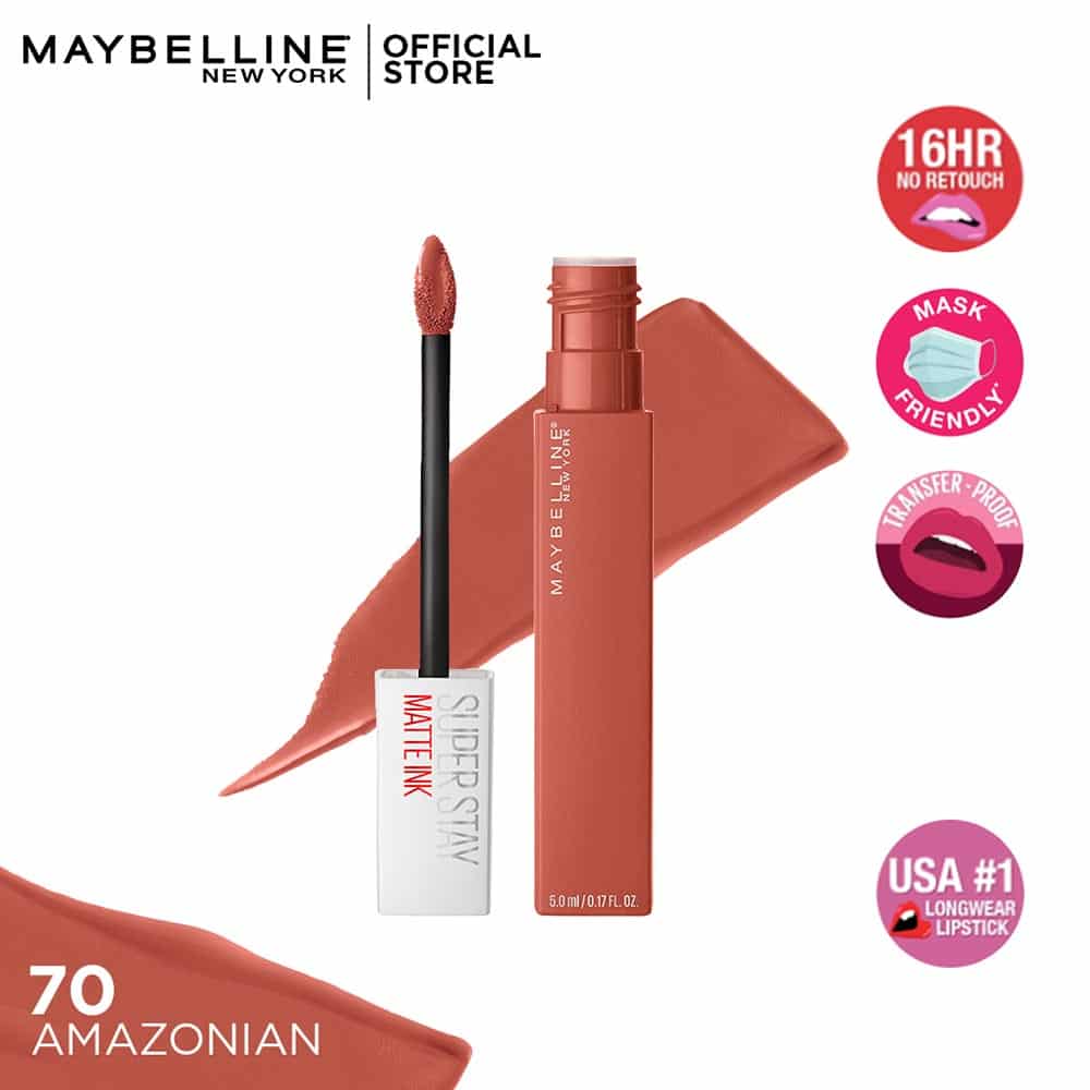 Maybelline - Superstay Matte Ink Liquid Lipstick - 70 Amazonian — image 1 — Meeshop Pakistan