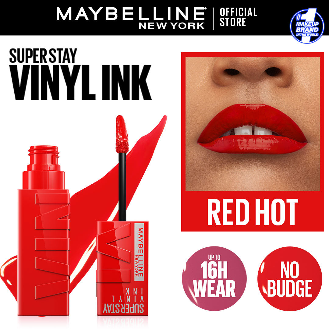 Maybelline - Superstay Vinyl Ink Liquid Lipstick - Red Hot — image 1 — Meeshop Pakistan