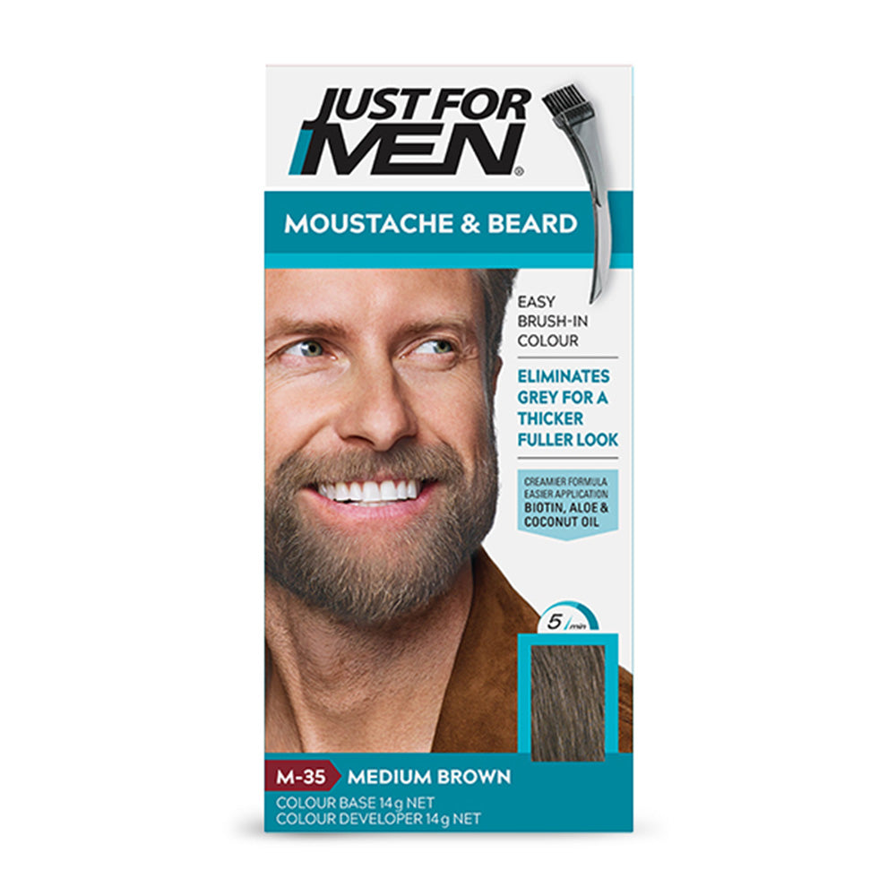 Just For Men - Mustache & Beard Color - Medium Brown — image 1 — Meeshop Pakistan