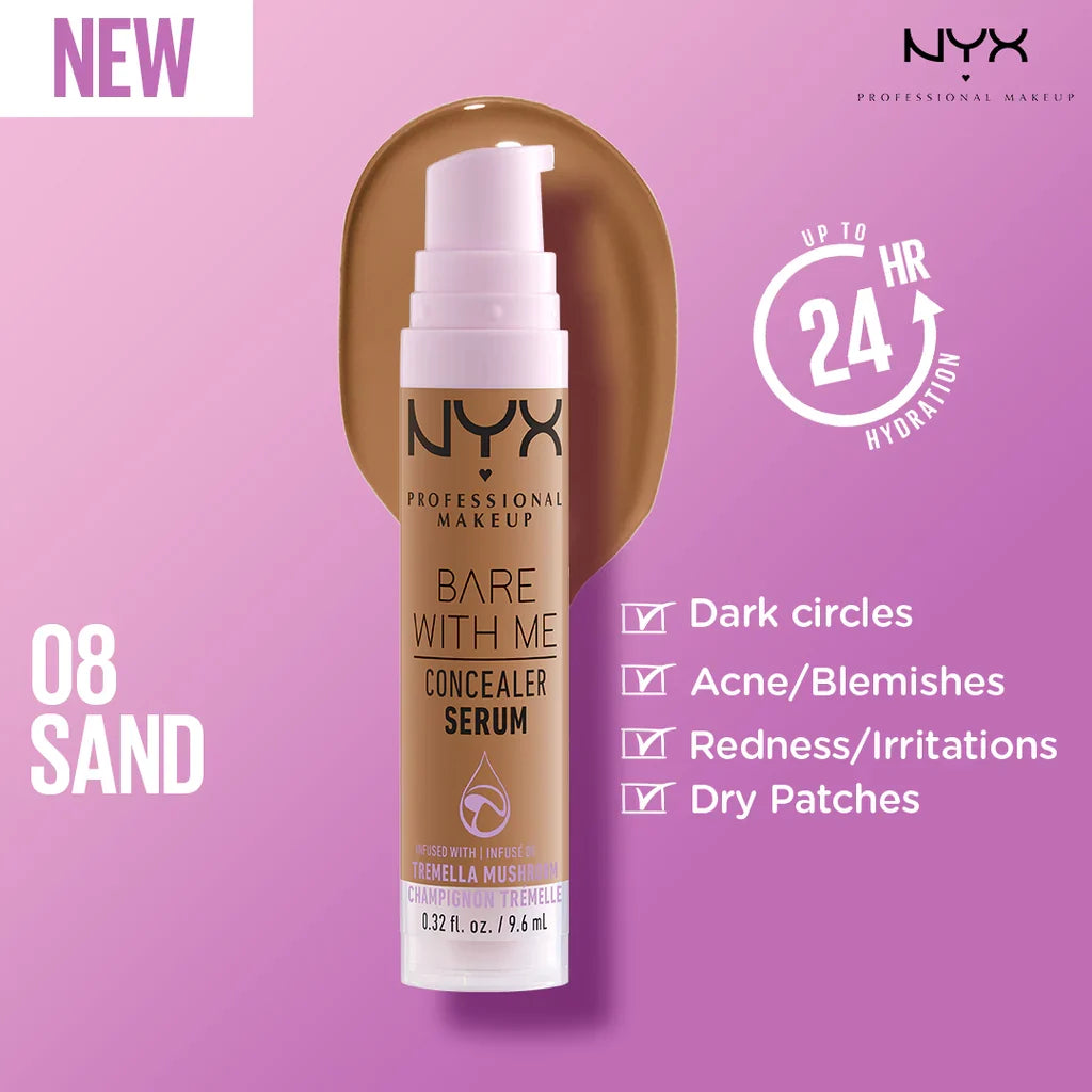 NYX - Bare With Me Concealer Serum - 08 Sand — image 1 — Meeshop Pakistan