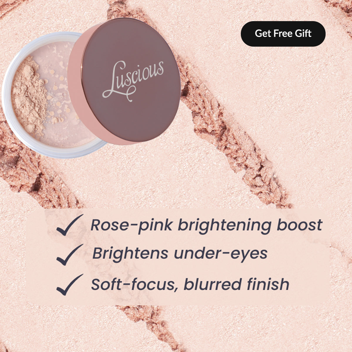 Luscious - Softlight Brightening Face Powder - Peach — image 1 — Meeshop Pakistan