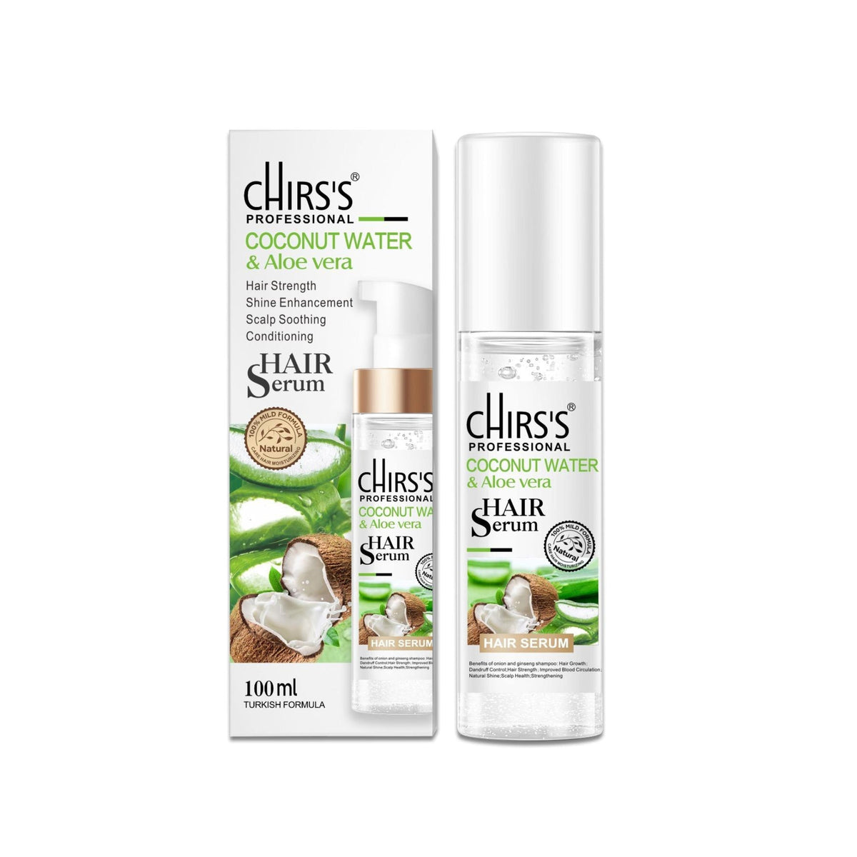 Chirs's - Coconut Water & Aloe Vera Hair Serum - 100ml — image 1 — Meeshop Pakistan