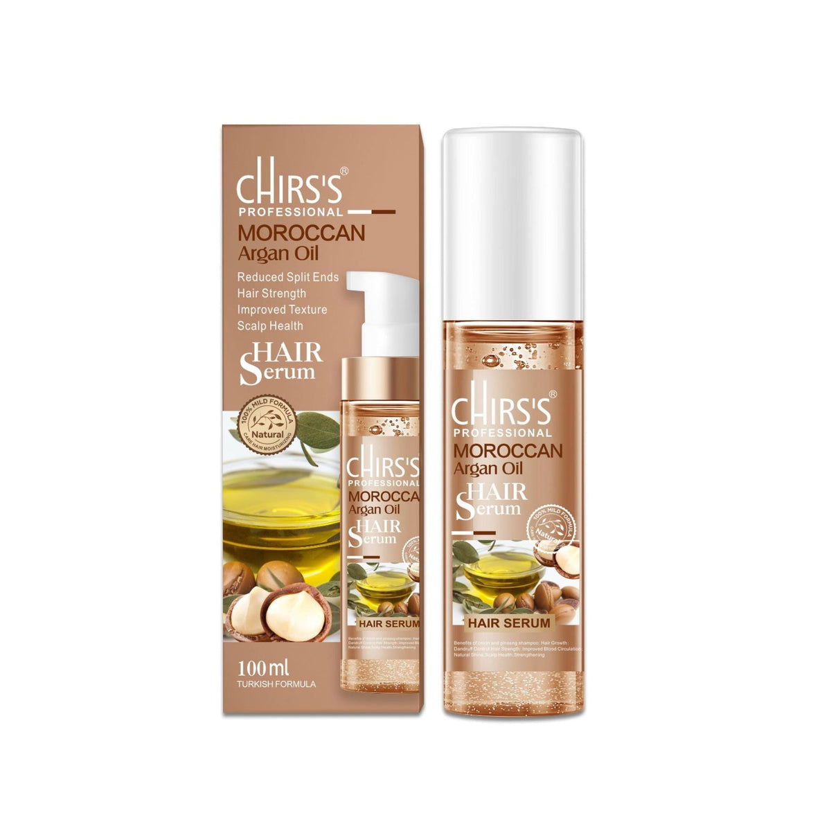 Chirs's - Moroccan Argan Oil Hair Serum - 100ml — image 1 — Meeshop Pakistan
