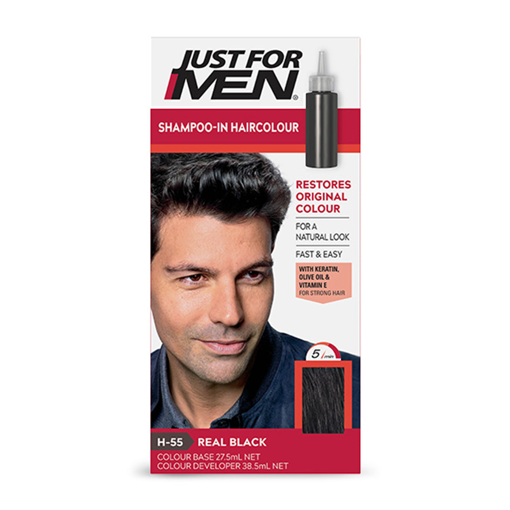 Just For Men - Shampoo-In Haircolour - Real Black — image 1 — Meeshop Pakistan