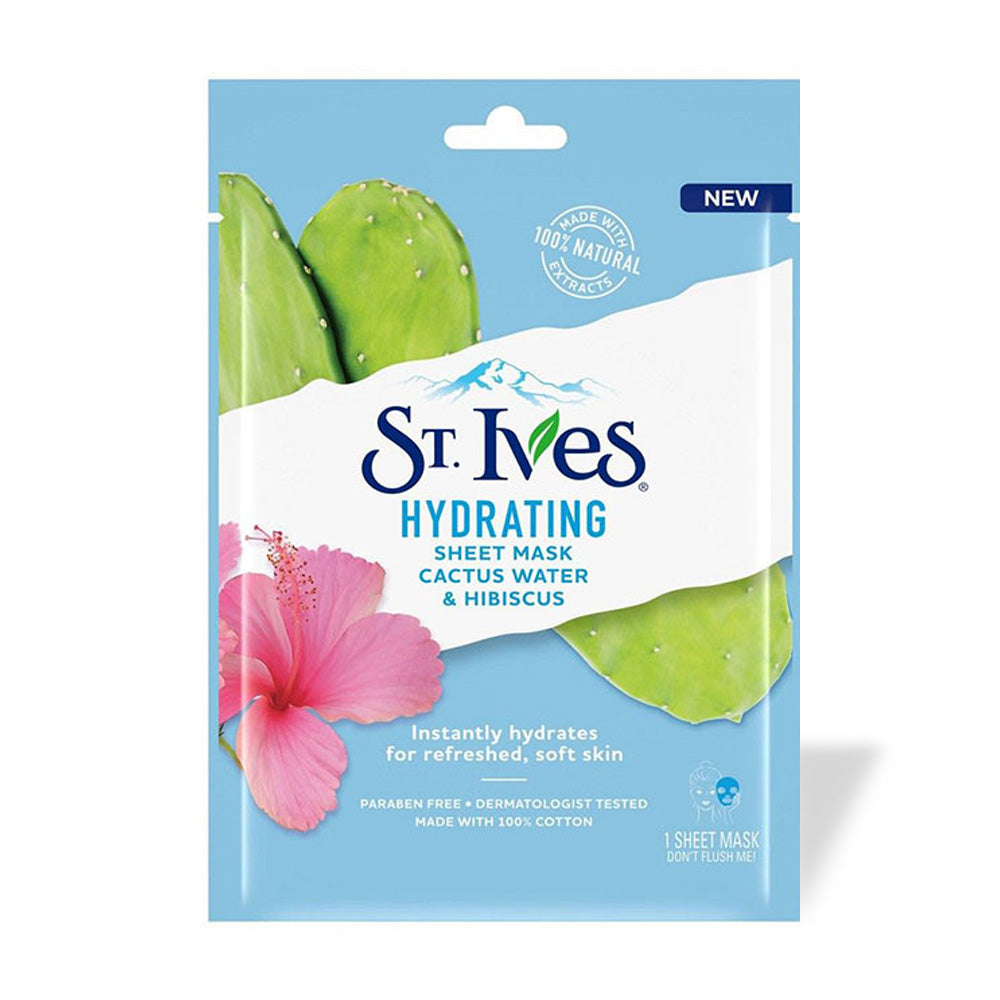 St.Ives - Hydrating Cactus Water & Hibiscus Sheet Mask — image 1 — Meeshop Pakistan