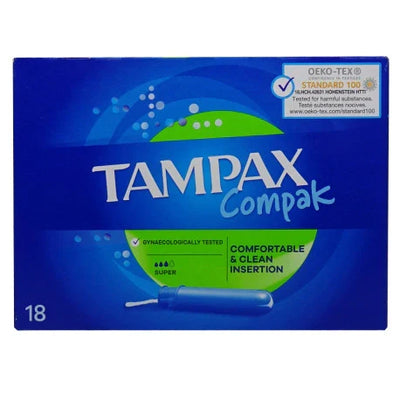 Tampax - Compak Comfortable & Clean Insertion Super 18s