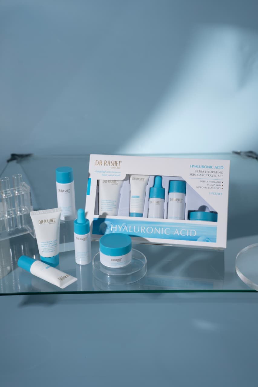 Dr Rashel - Hyaluronic Acid Ultra Hydrating Skin Care Travel Set – 5 Pcs | Deep Moisturizing, Plump & Elastic Skin — image 1 — Meeshop Pakistan