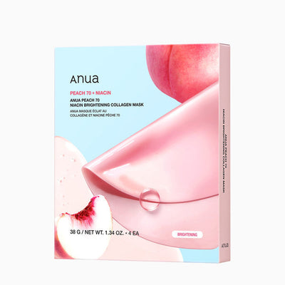 Anua - Peach 70 Niacin Brightening Collagen Mask 38G (1Ea)*4Set
