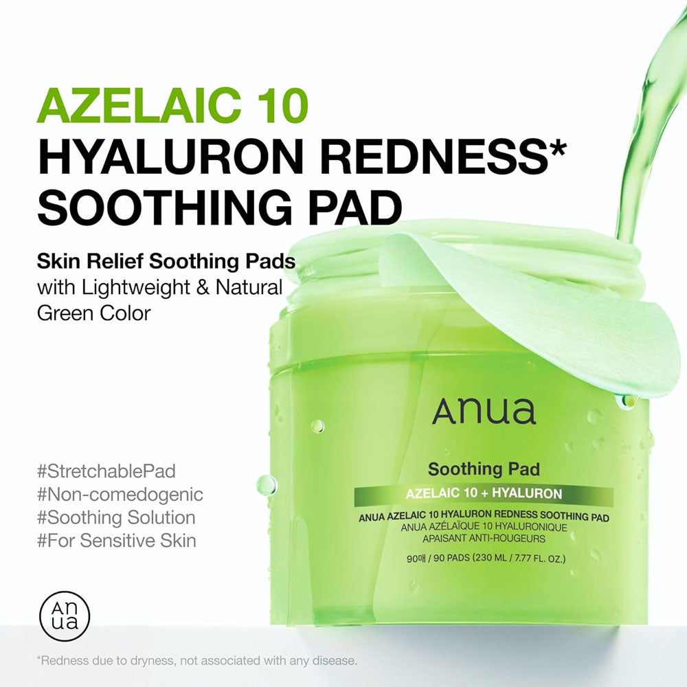 Anua - Azelaic 10 Hyaluron Redness Soothing Pad 90 Pads — image 1 — Meeshop Pakistan