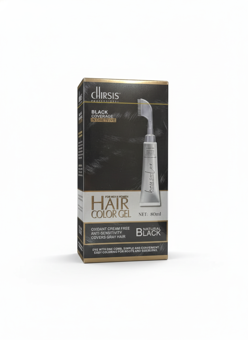Chirs's Professional Hair Color Gel - Natural Black - 80ml — image 1 — Meeshop Pakistan