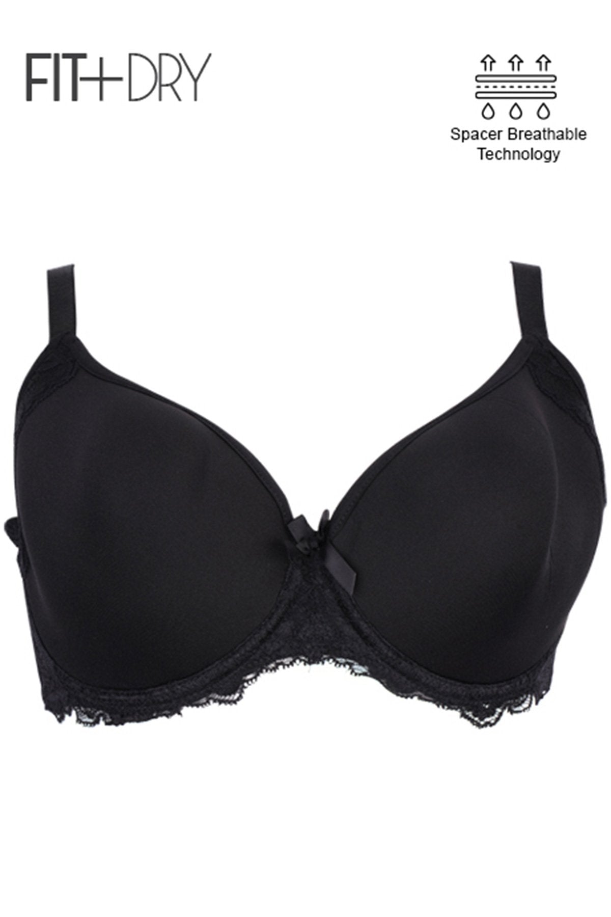BLS - Breathable Wired And Light Padded Bra - Black — image 3 — Meeshop Pakistan