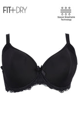 BLS - Breathable Wired And Light Padded Bra - Black view 3
