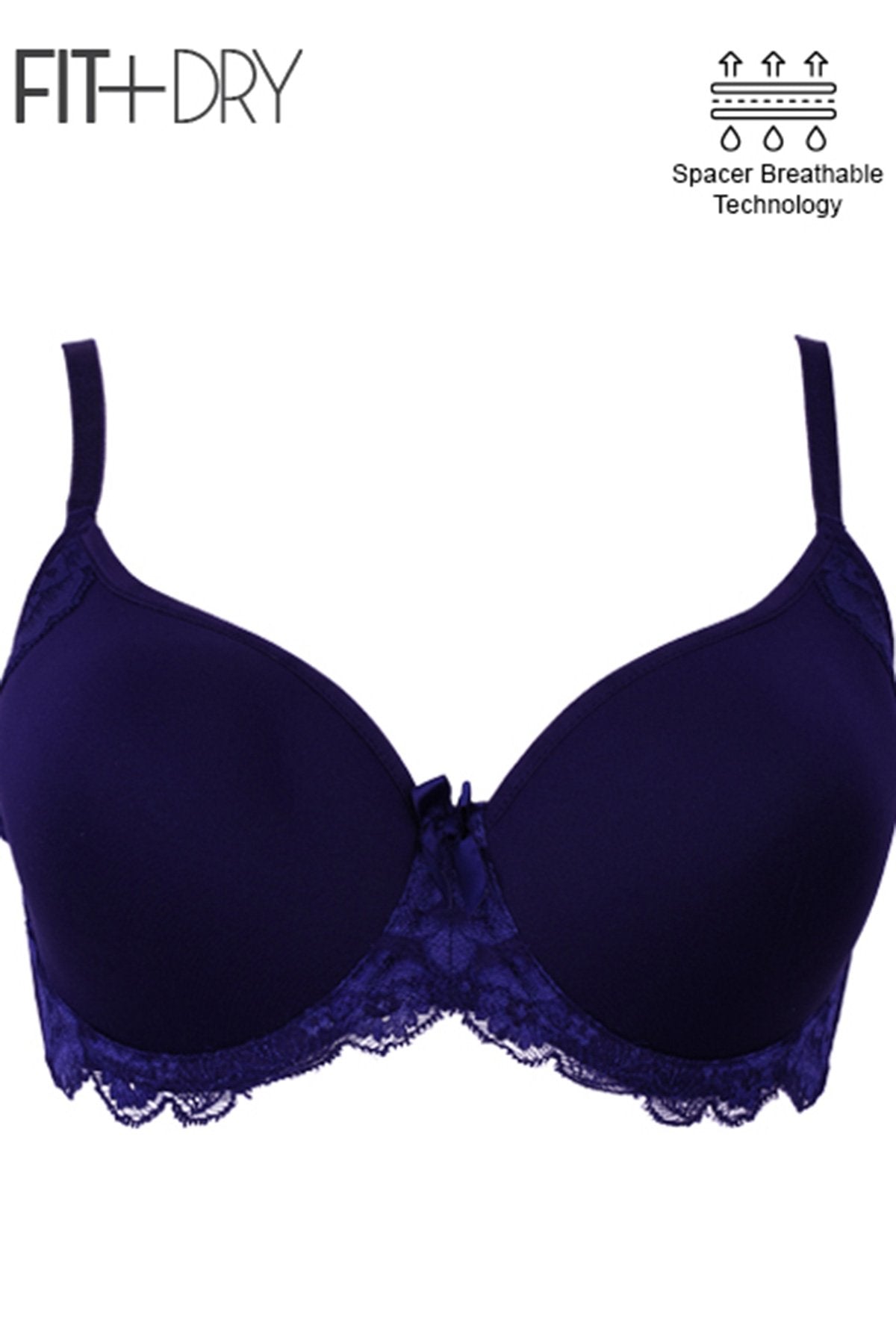 BLS - Breathable Wired And Light Padded Bra - Blue — image 3 — Meeshop Pakistan