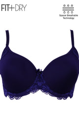 BLS - Breathable Wired And Light Padded Bra - Blue view 3