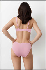 BLS - Elfrida Wired And Push Up Lace Bra Set - Pink view 2