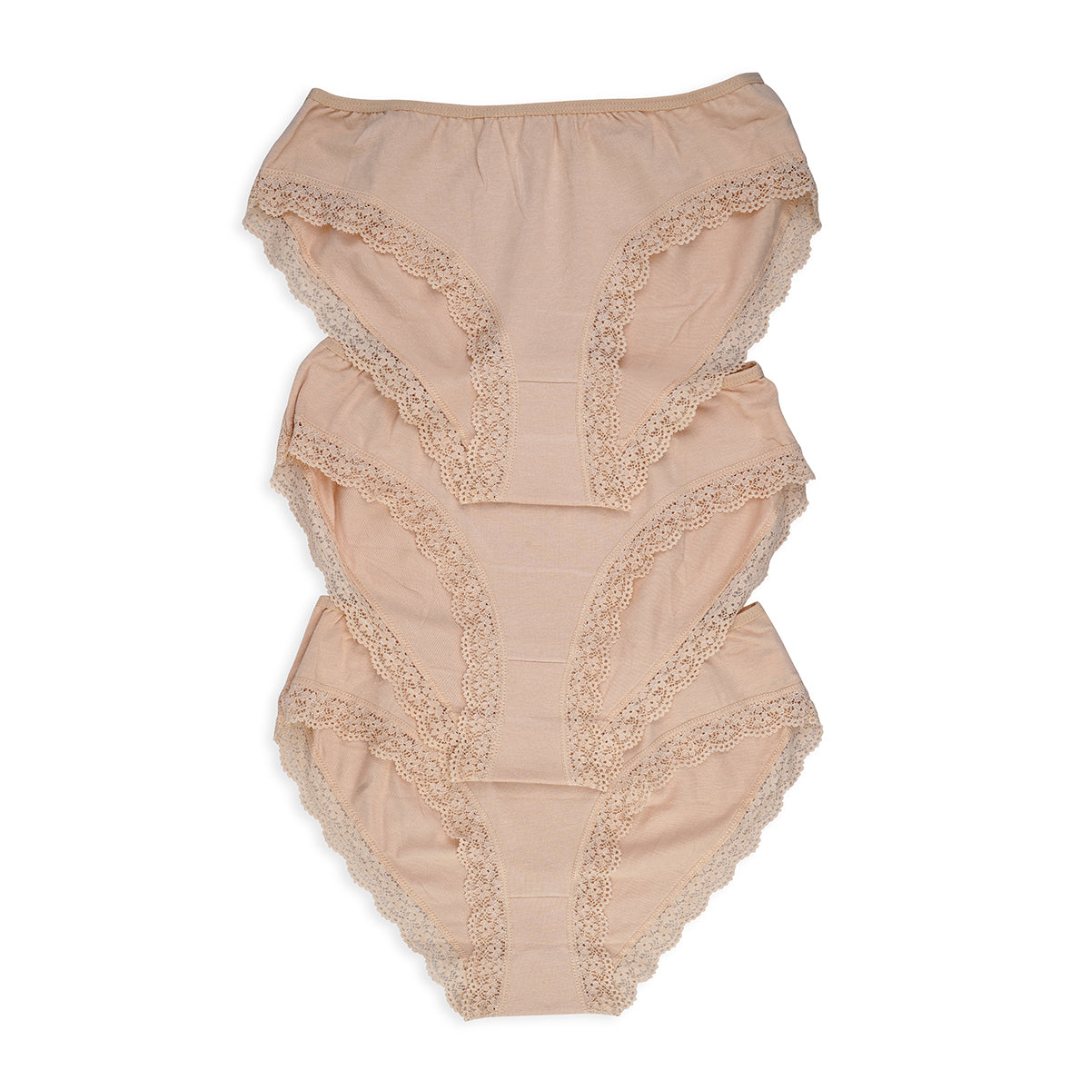 BLS - Zena Cotton Panty - Beige - Pack Of 3 — image 1 — Meeshop Pakistan