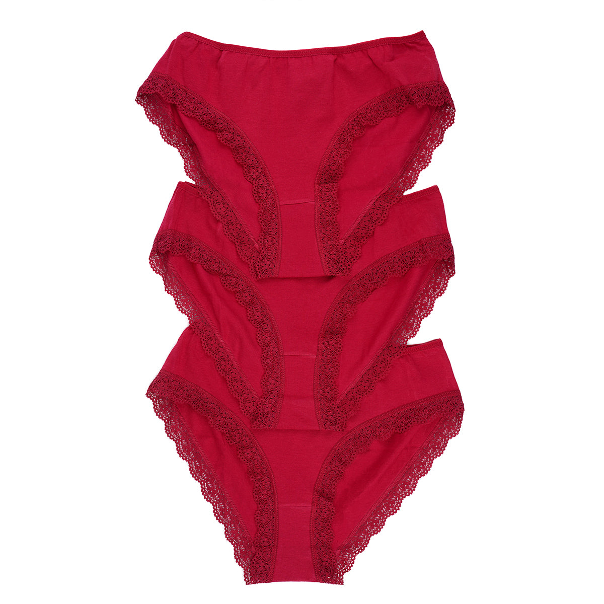 BLS - Zena Cotton Panty - Bordo - Pack Of 3 — image 1 — Meeshop Pakistan