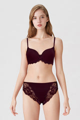 BLS - Breathable Wired And Light Padded Bra - Burgundy view 1