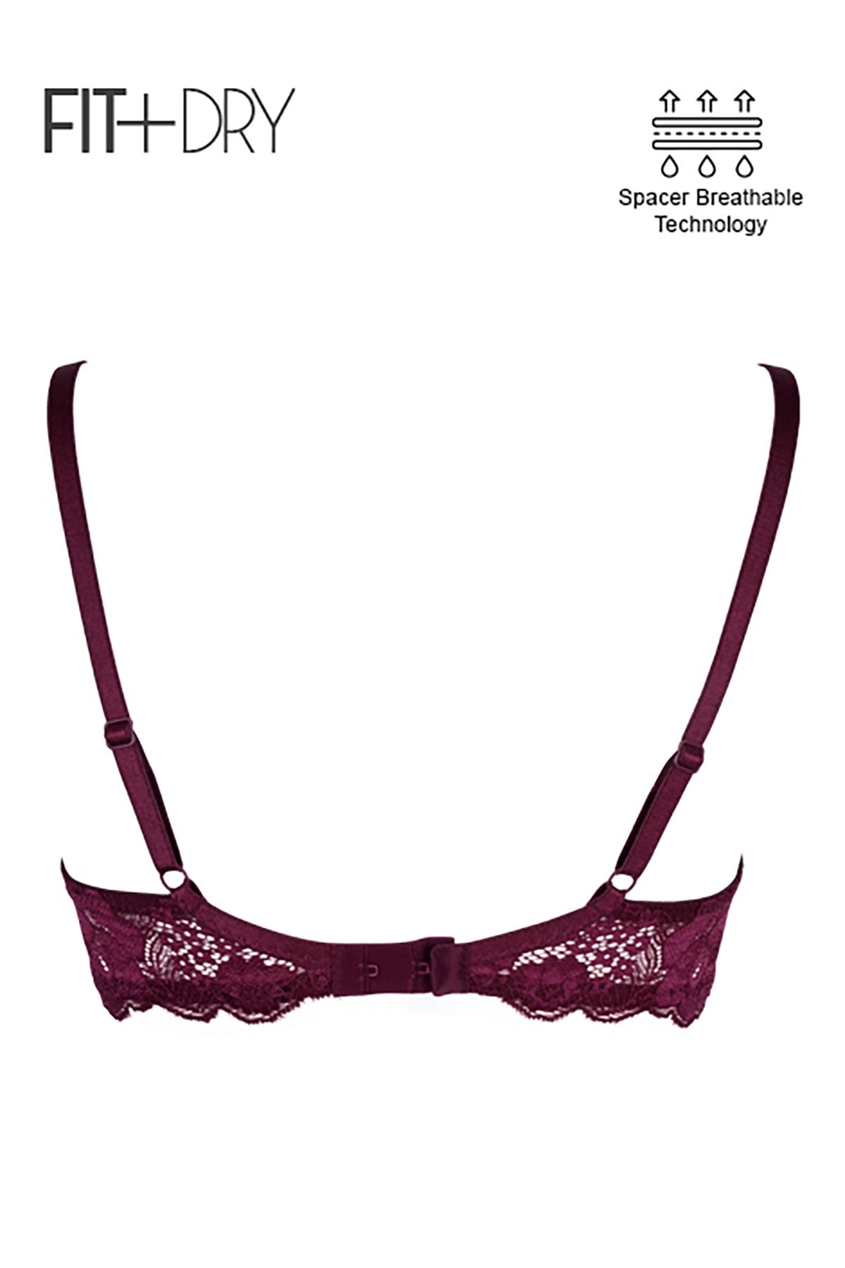BLS - Breathable Wired And Light Padded Bra - Respberry — image 4 — Meeshop Pakistan