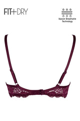 BLS - Breathable Wired And Light Padded Bra - Respberry view 4