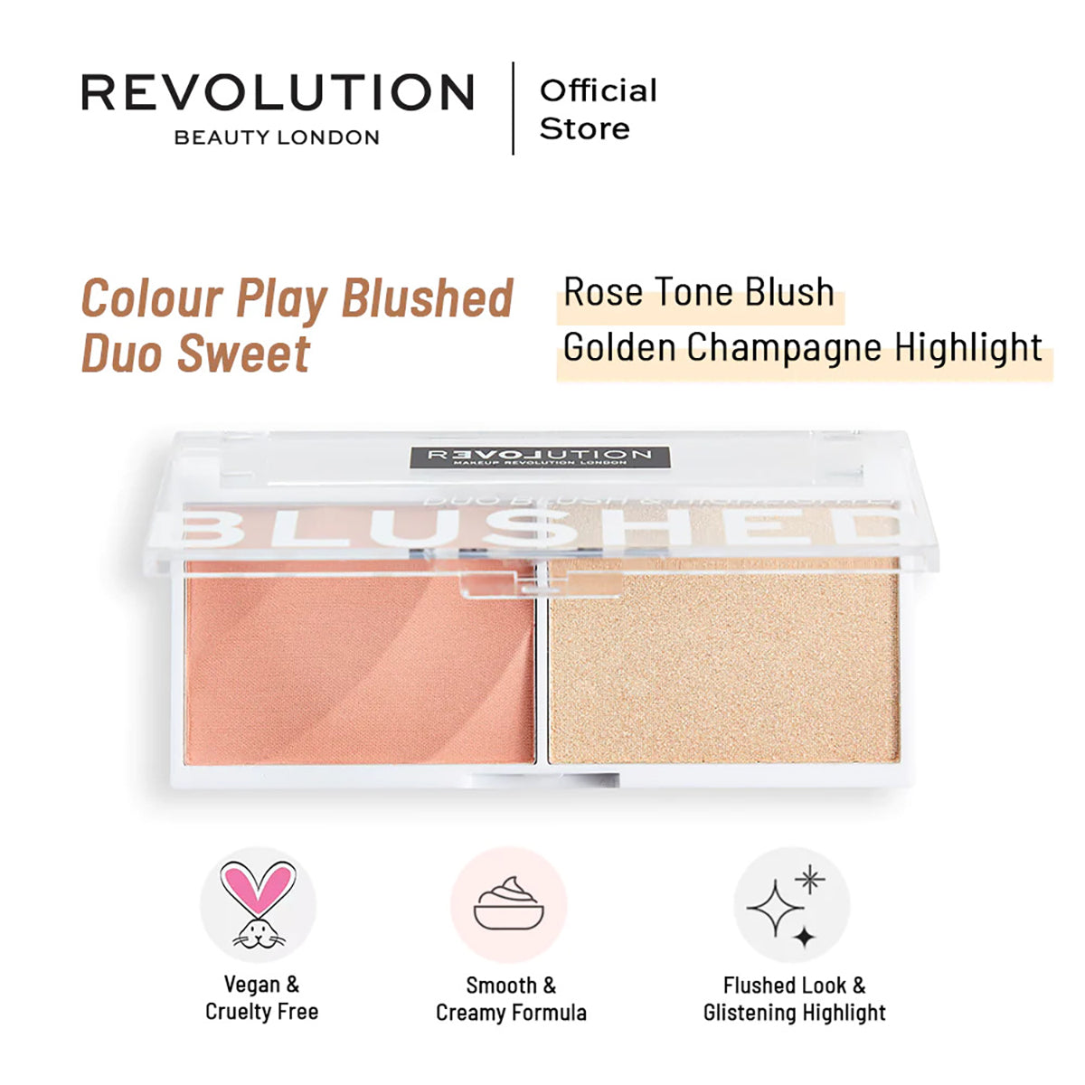 Revolution - Colour Play Contour Blushed Duo Sweet — image 1 — Meeshop Pakistan
