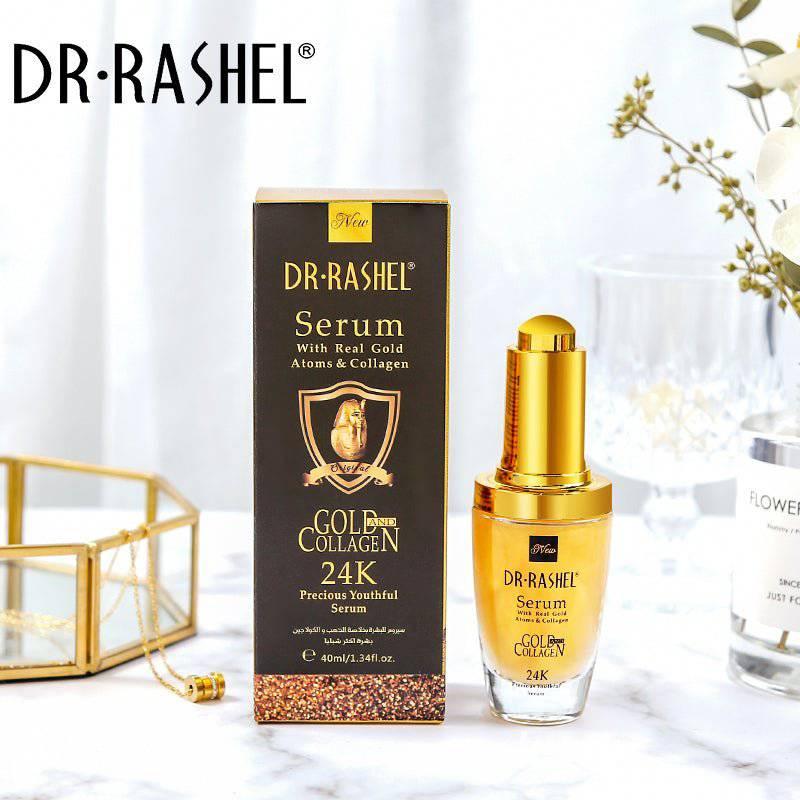 Dr Rashel - 24K Real Gold Atoms Ampoule Collagen Makeup Primer Anti Wrinkle Hyaluronic Acid Face Whitening Serum — image 1 — Meeshop Pakistan