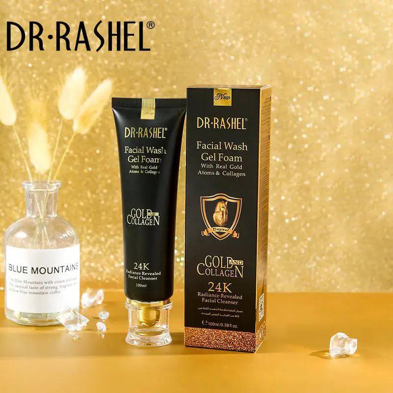 Dr Rashel - Facial wash Gel Foam with Real Gold Atoms & Collagen — image 1 — Meeshop Pakistan