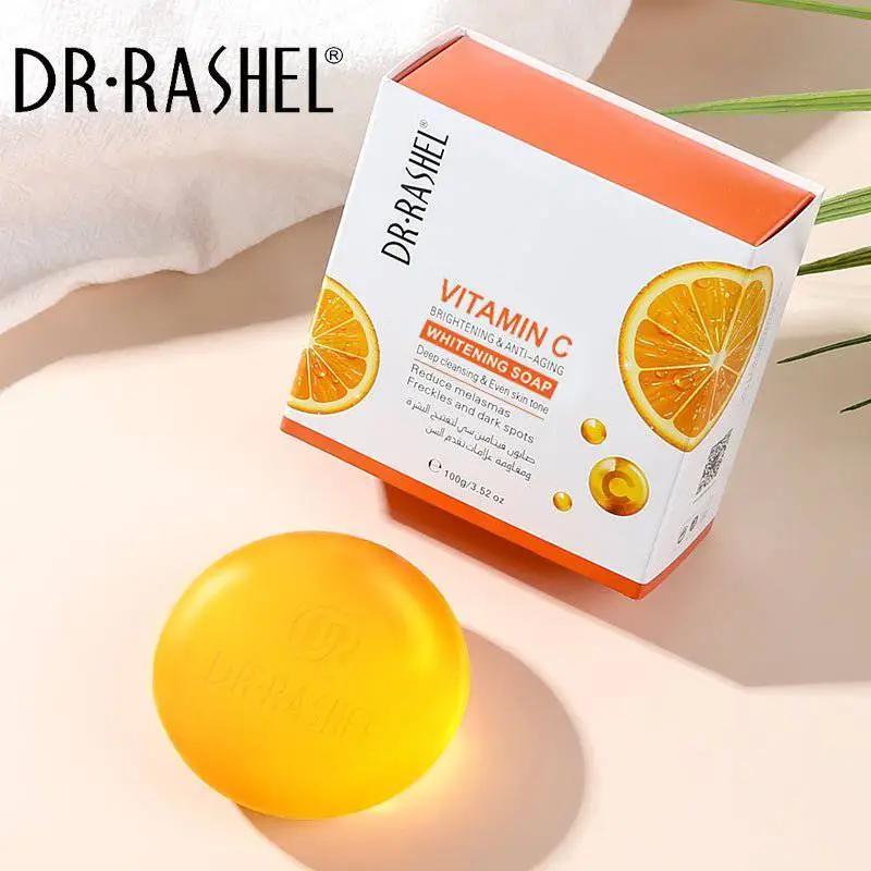 Dr Rashel - Vitamin C Brightening & Anti Aging Whitening Soap - 100gms — image 1 — Meeshop Pakistan