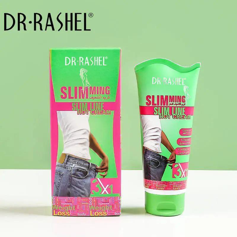 Dr Rashel - 3 in 1 Slimming Slim Line Hot Cream with Green Tea Collagen & Ginseng Formula For Slim Fit - 150gms — image 1 — Meeshop Pakistan