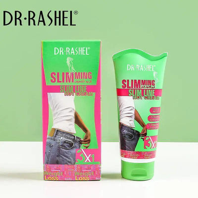 Dr Rashel - 3 in 1 Slimming Slim Line Hot Cream with Green Tea Collagen & Ginseng Formula For Slim Fit - 150gms