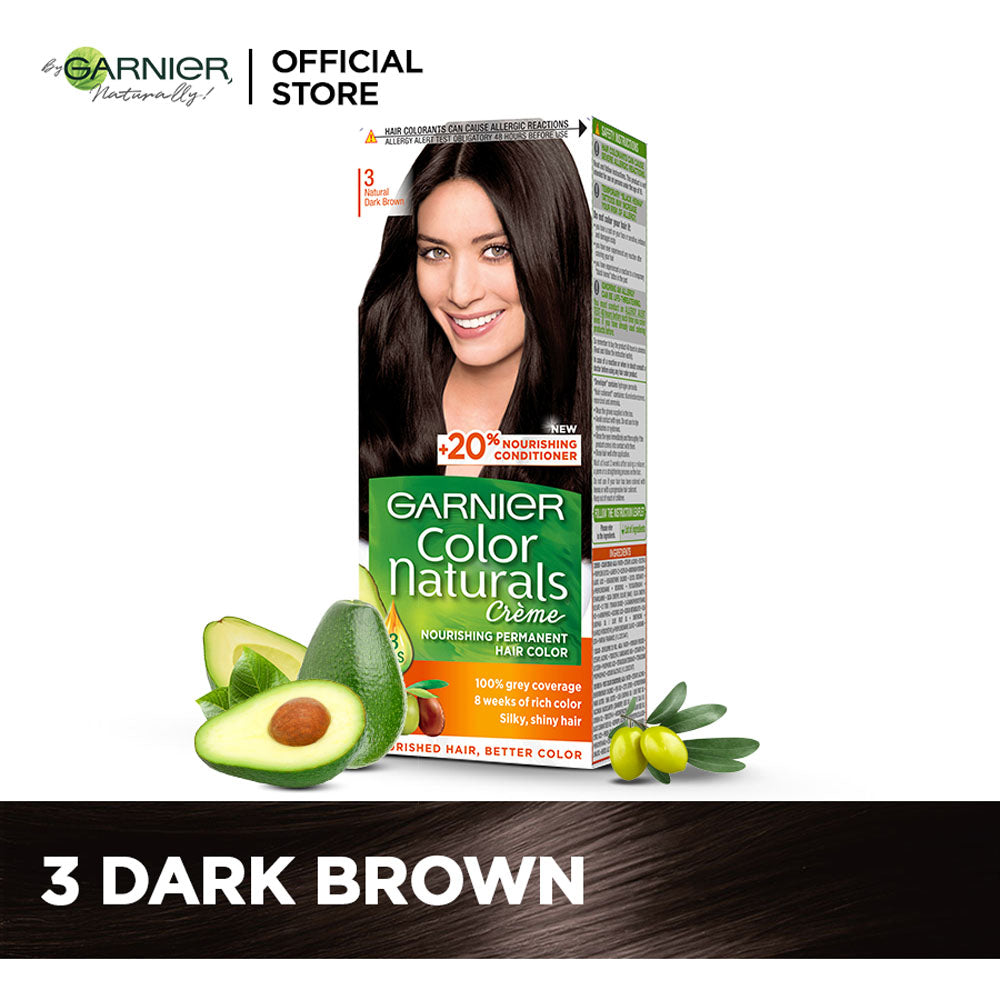 Garnier - Color Naturals Crème Hair Color - 3 Dark Brown — image 1 — Meeshop Pakistan