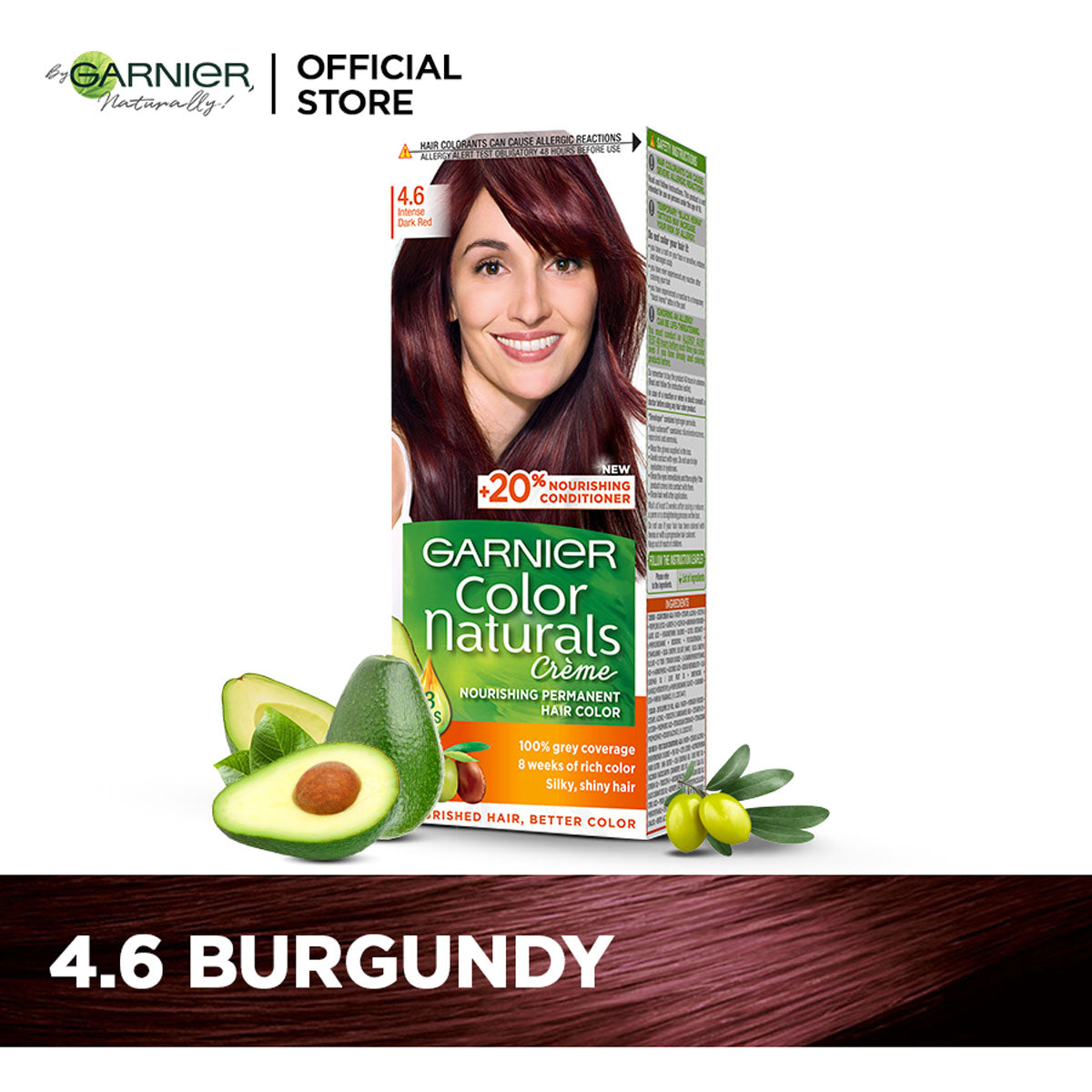 Garnier - Color Naturals Crème Hair Color - 4.6 Burgundy Red — image 1 — Meeshop Pakistan