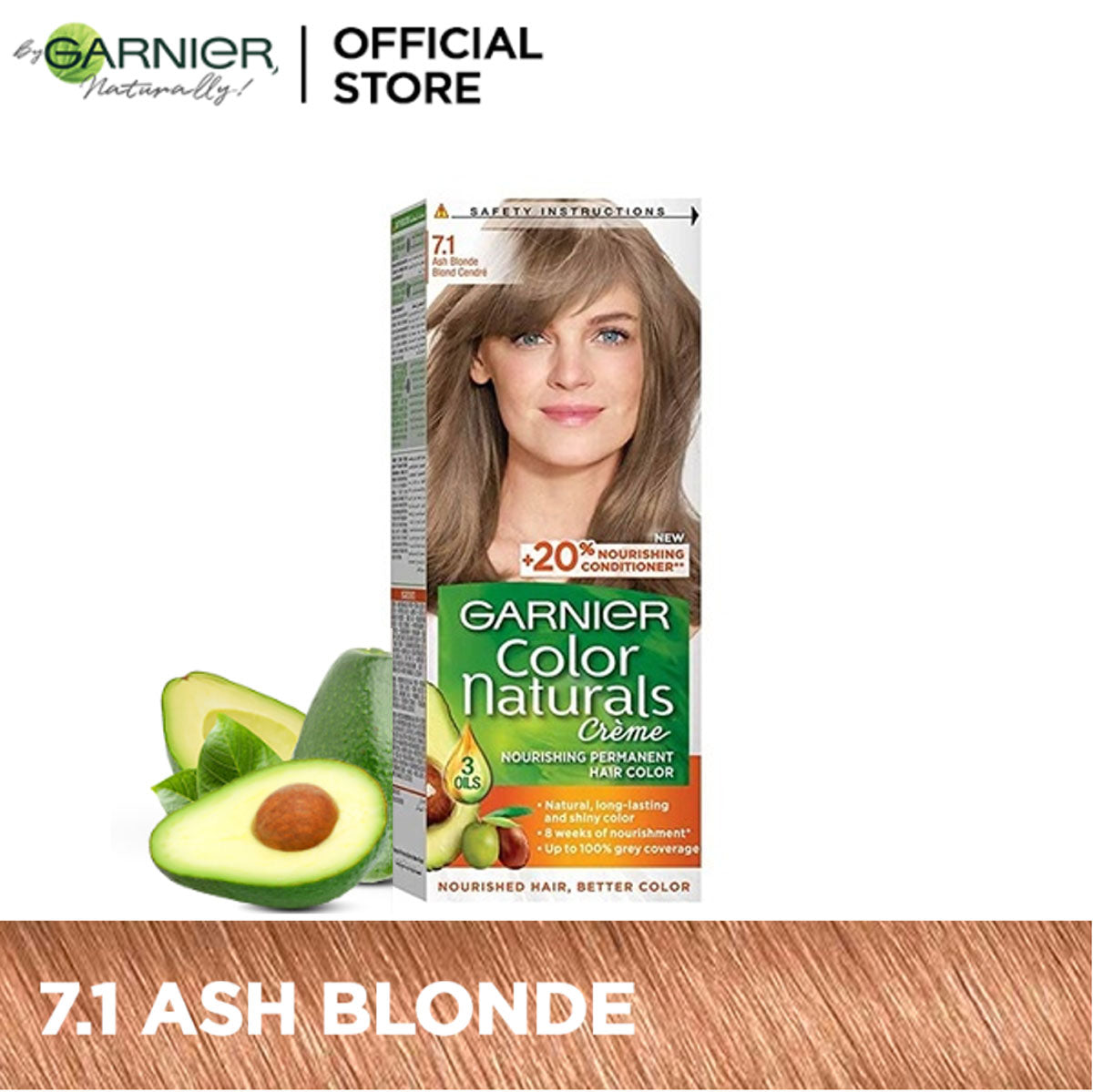 Garnier - Color Naturals Crème Hair Color - 7.1 Ash Blonde — image 1 — Meeshop Pakistan